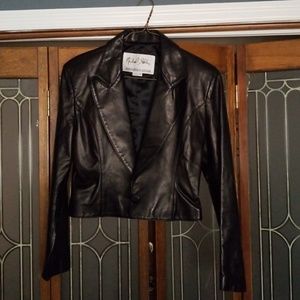 Black genuine leather jacket